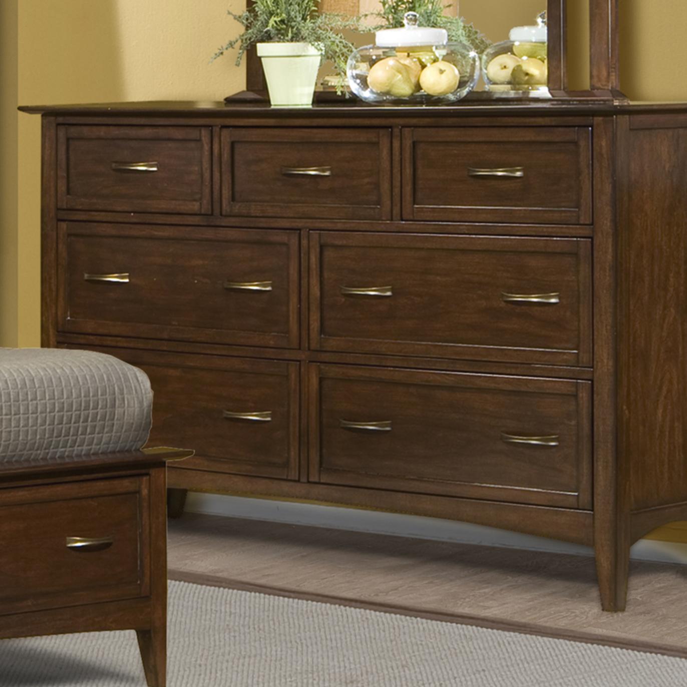 Vaughan Furniture Stanford Heights Dresser with 7 Drawers in Cherry